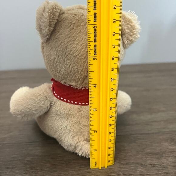 Burton & Burton Cream Teddy Bear with Red Bow‎ Plush - Picture 5 of 5